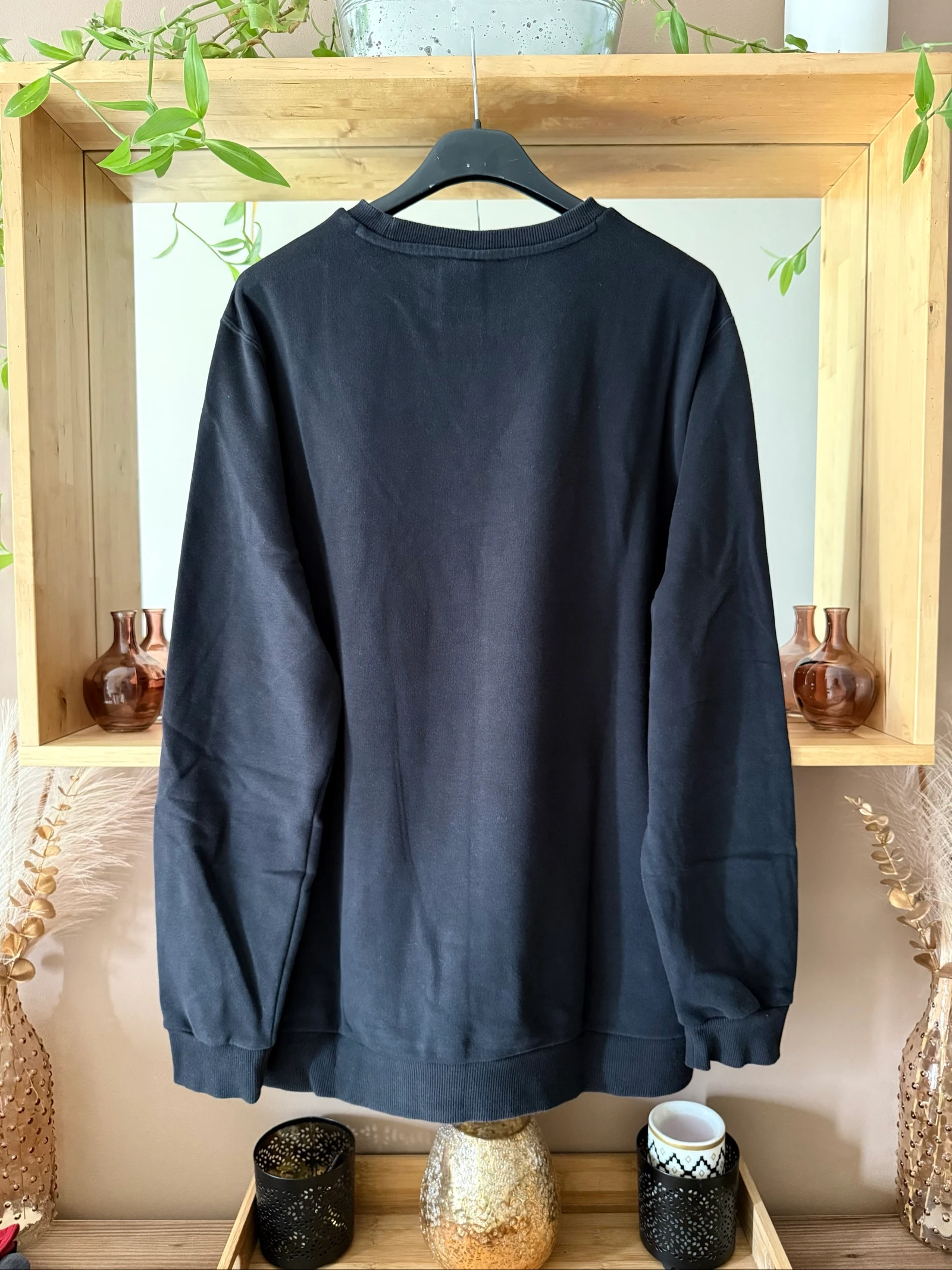 Puma Sweat Homme Noir Taille L – Grand Logo – Très Bon État – photo 2